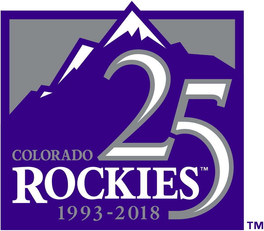 Colorado Rockies 2018 Anniversary Logo iron on paper